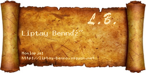 Liptay Bennó névjegykártya